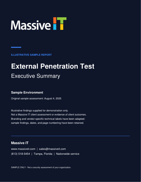 Massive IT sample external penetration test report cover