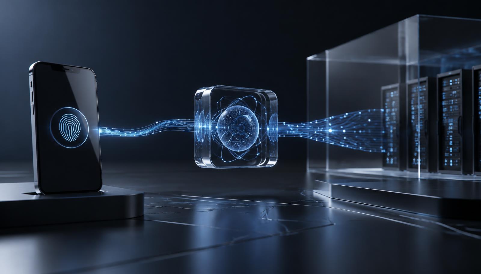 A secure passkey authentication exchange between a personal device and an enterprise network